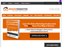 Tablet Screenshot of brainymarketer.com